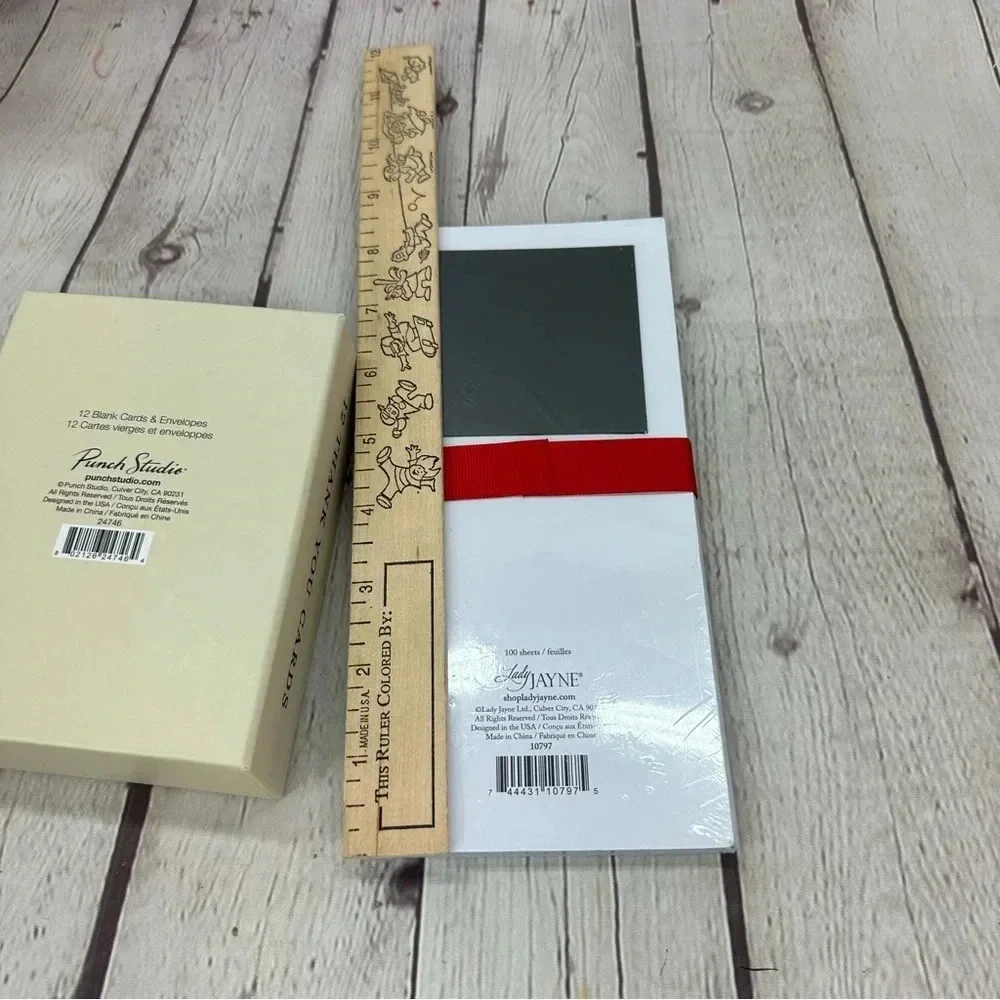 NWT stationary set note pad and thank you cards with mushrooms